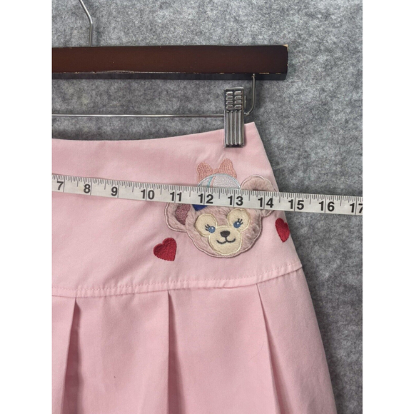 Disney Girls Pink Pleated Duffy The Bear Skirt Size Medium Stripe Lined - Picture 7 of 10